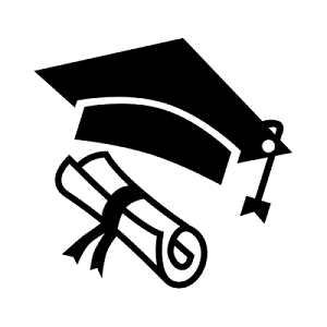 卡通学位博士帽子矢量素材