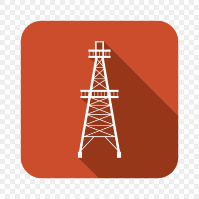 矢量橙色电力电塔图标