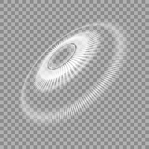 白色炫丽光圈免抠素材