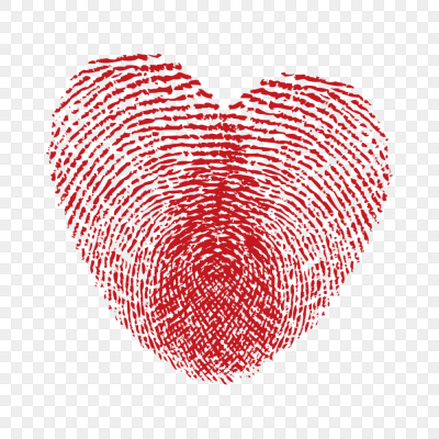 指纹心形