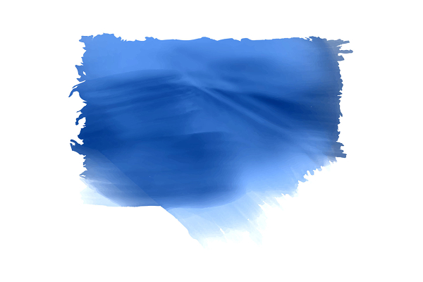 画笔深蓝色水彩晕染水墨效果笔刷png元素