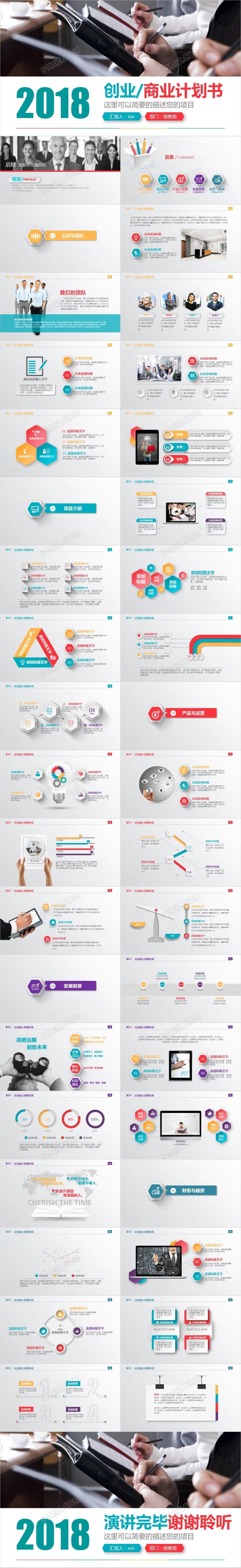 创业融资招商商业计划书PPT模板