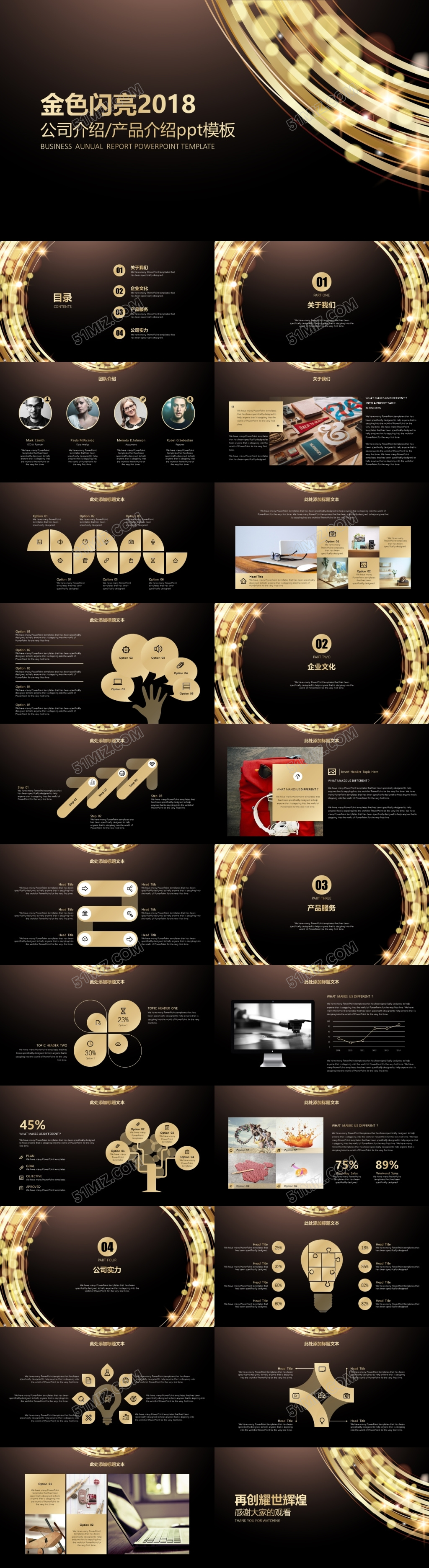 黑金大气炫酷公司介绍ppt模板