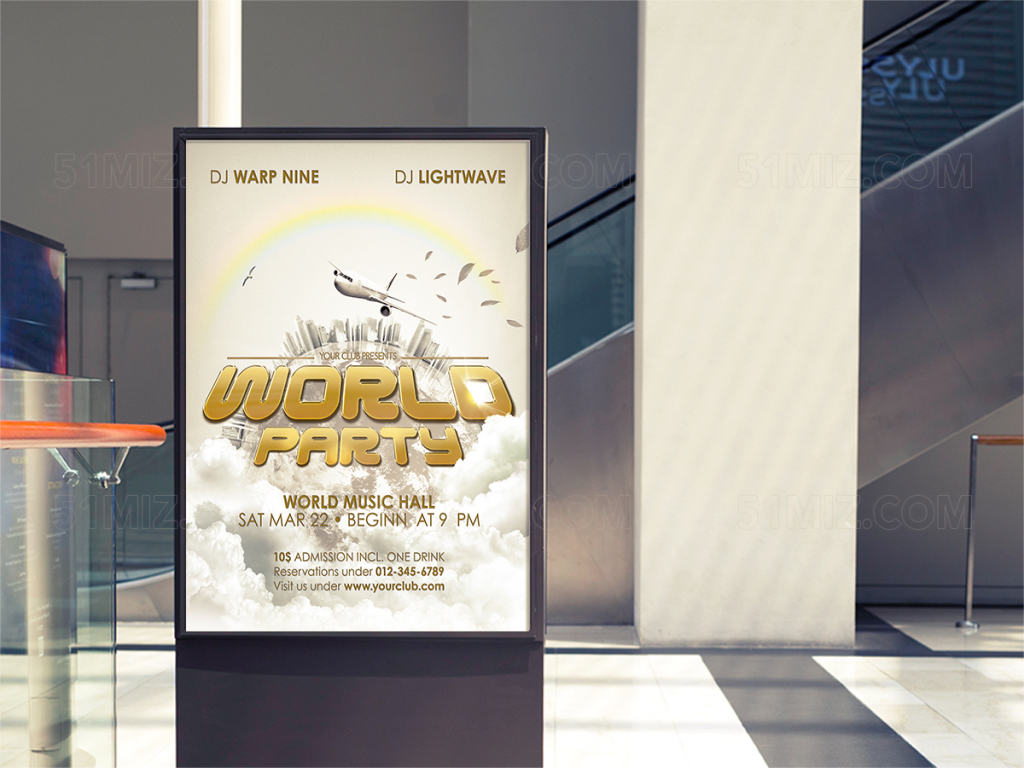 创意环球旅游海报
