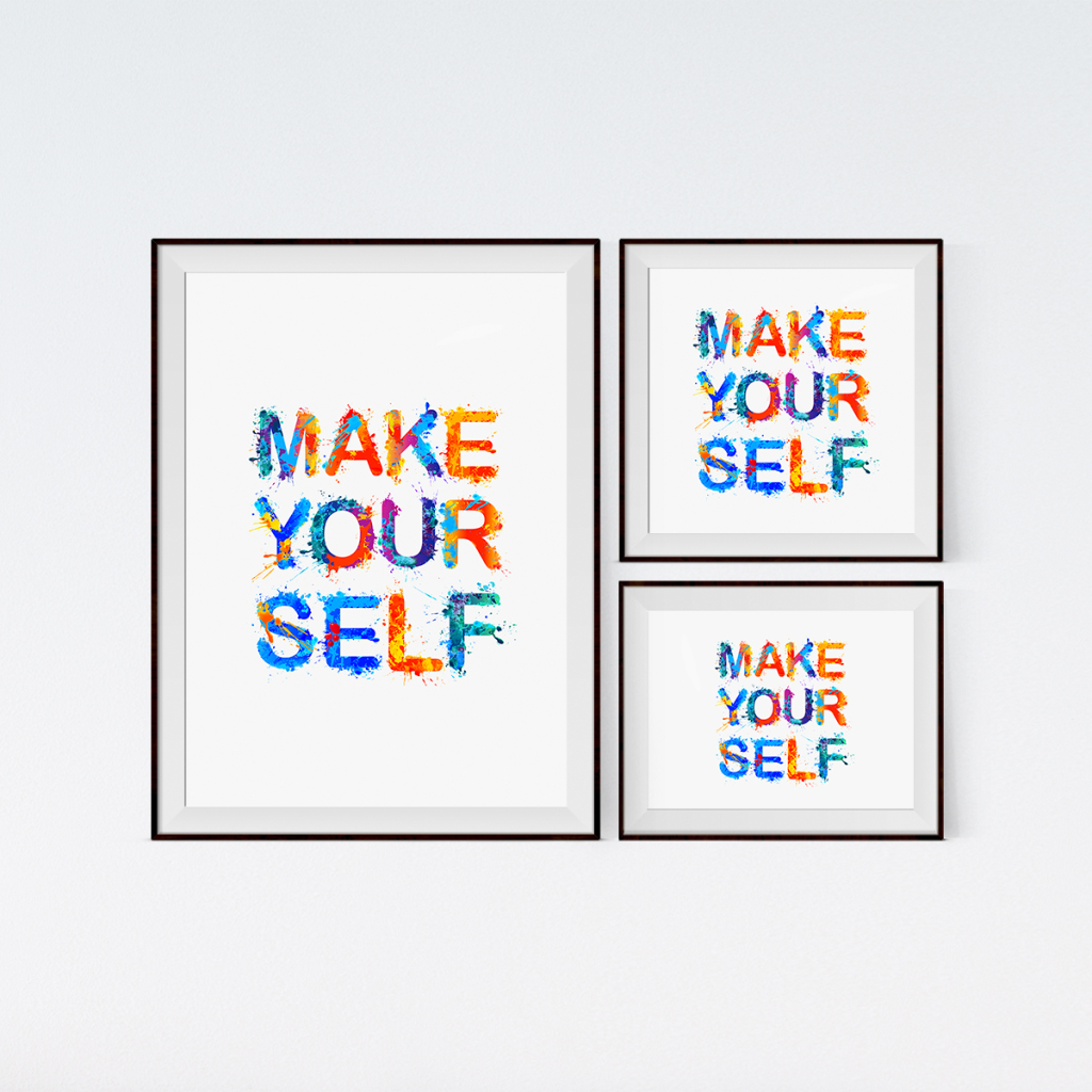 跟着感觉走励志激励语标语设计