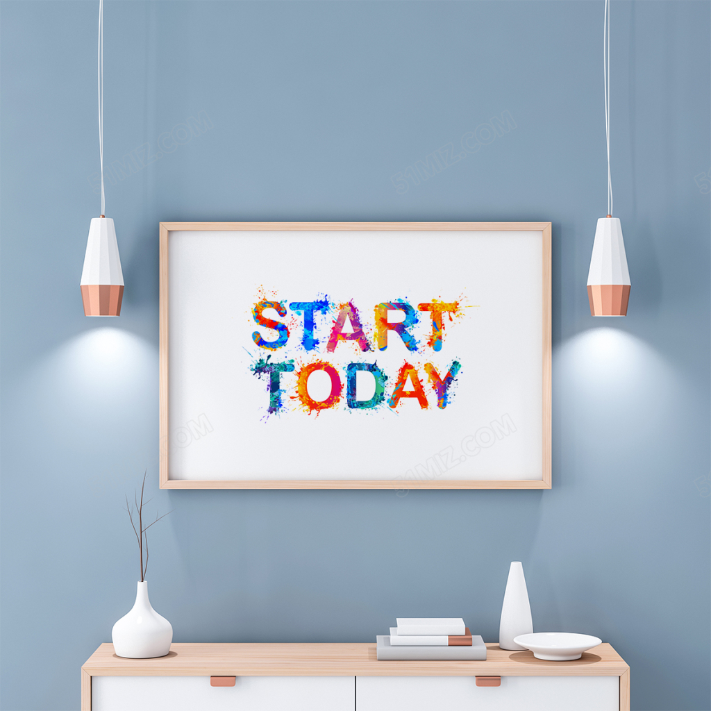 即刻启程励志激励语标语设计