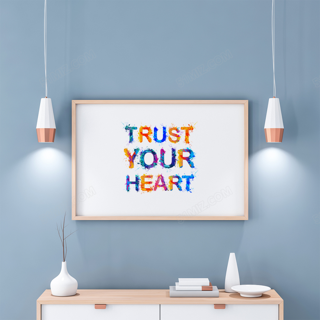 创意五彩信心主题励志激励语标语设计