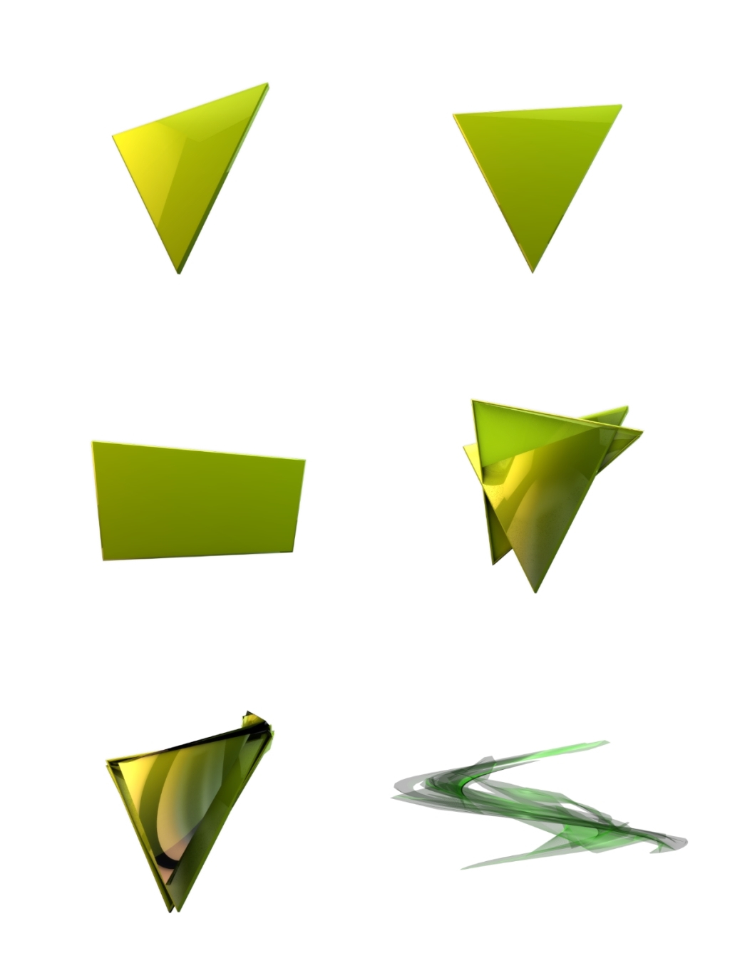 6个立体三角形素材