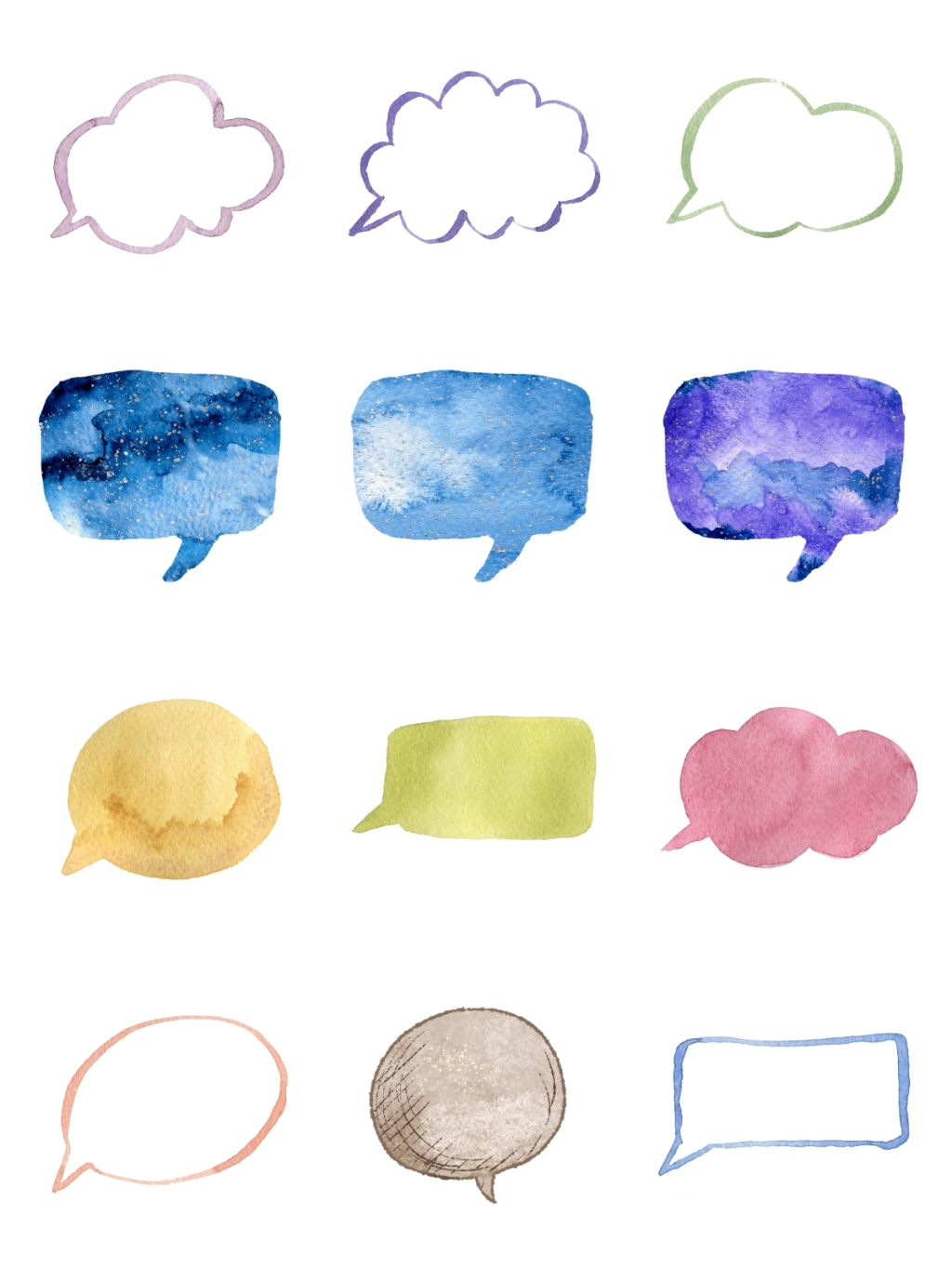 12个气泡边框素材