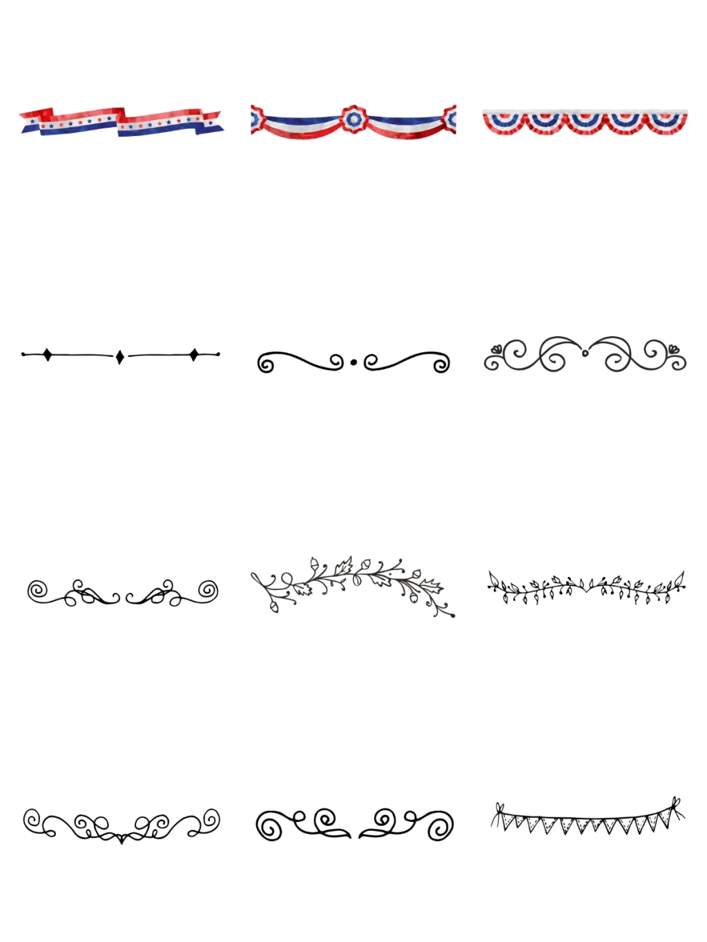 12个欧式花纹边框