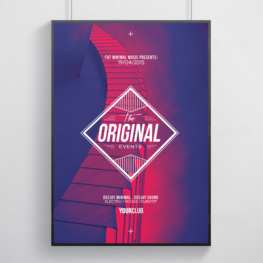 特色全英文艺术风海报设计