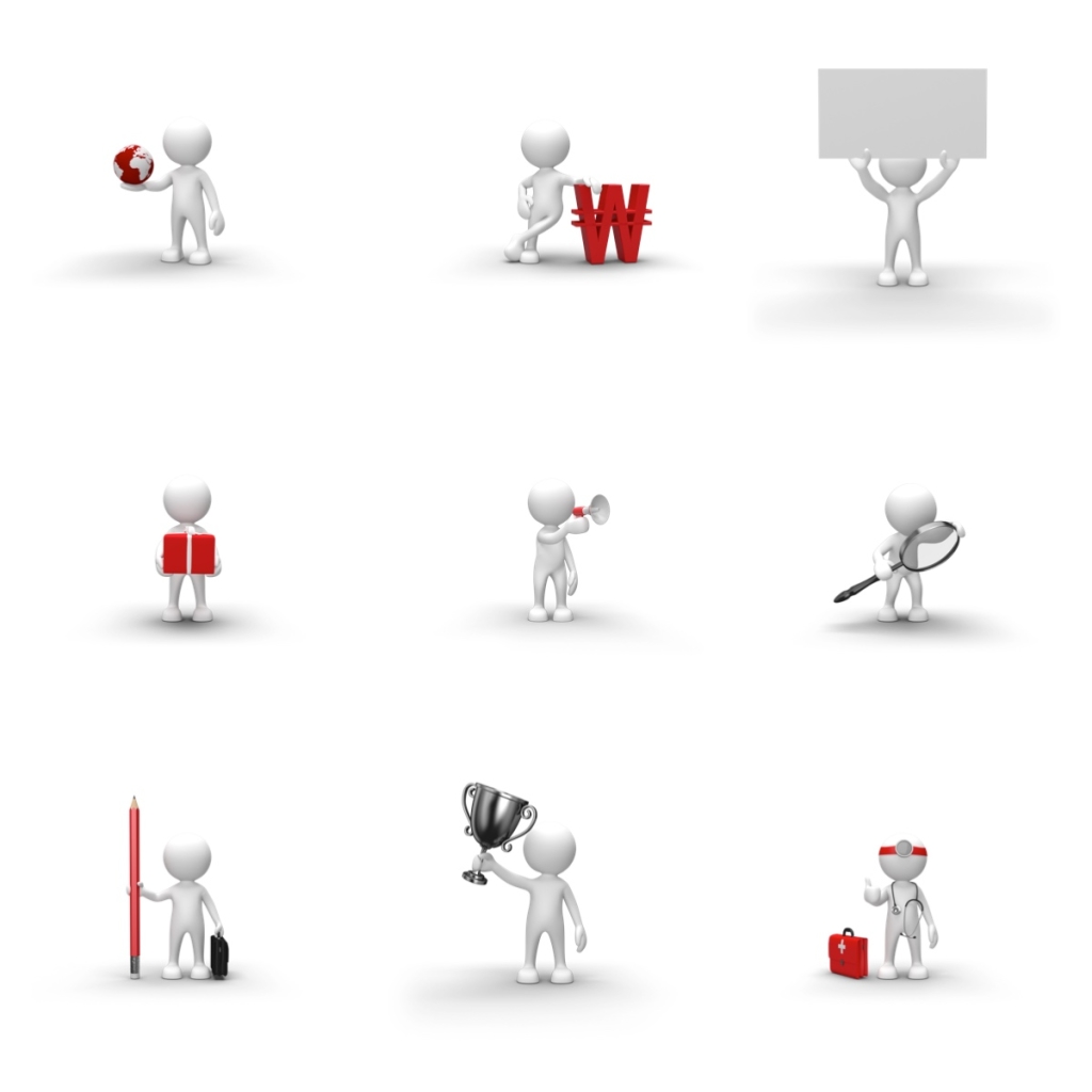 9个透明免抠图3d小人素材