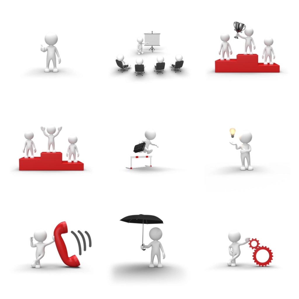 9个透明免抠图3d小人素材