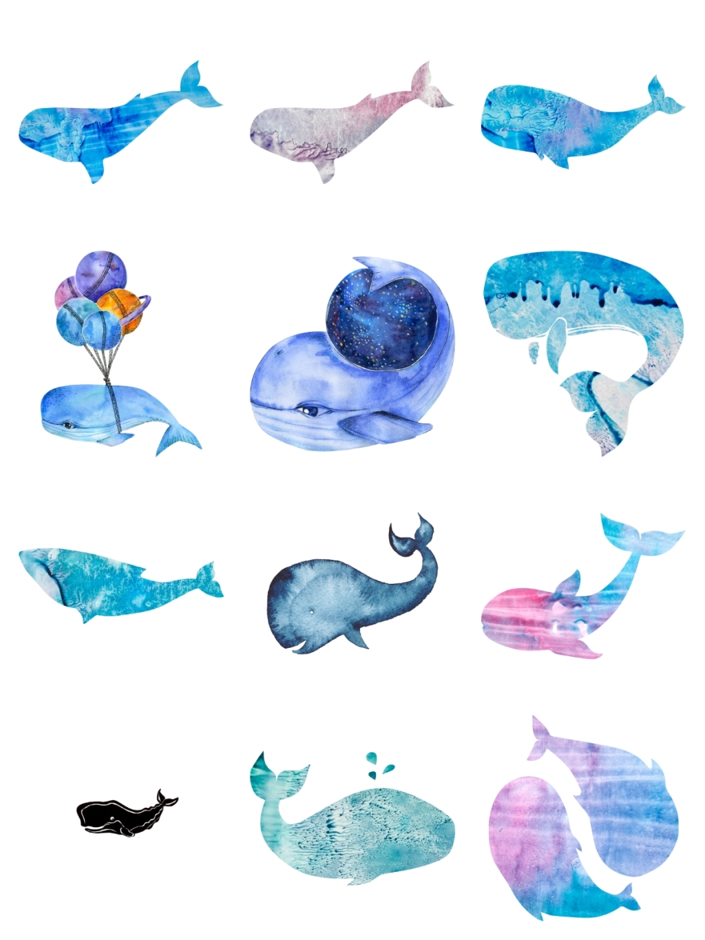 12个鲸鱼素材