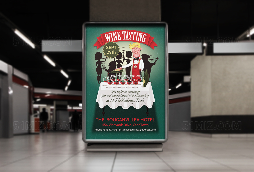 创意美酒开业宣传海报设计
