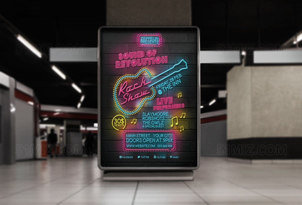 时尚创意开业宣传海报设计