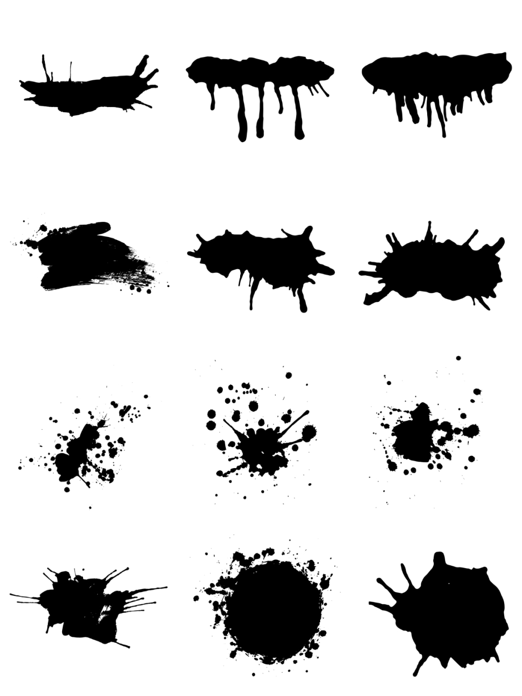 12个泼墨素材