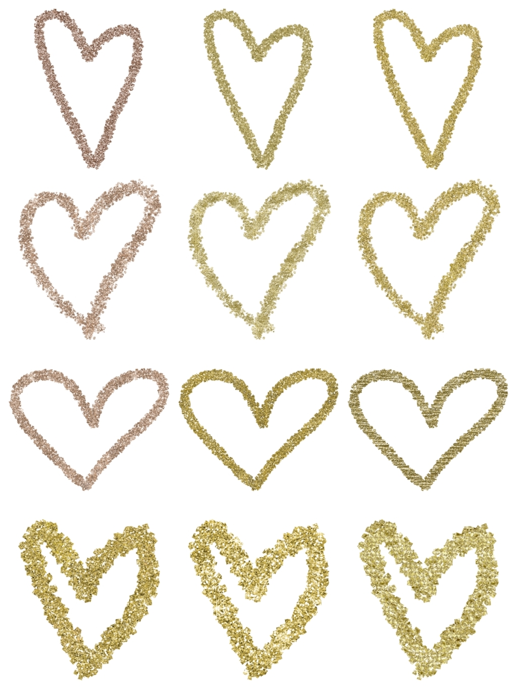 12个金色沙素材