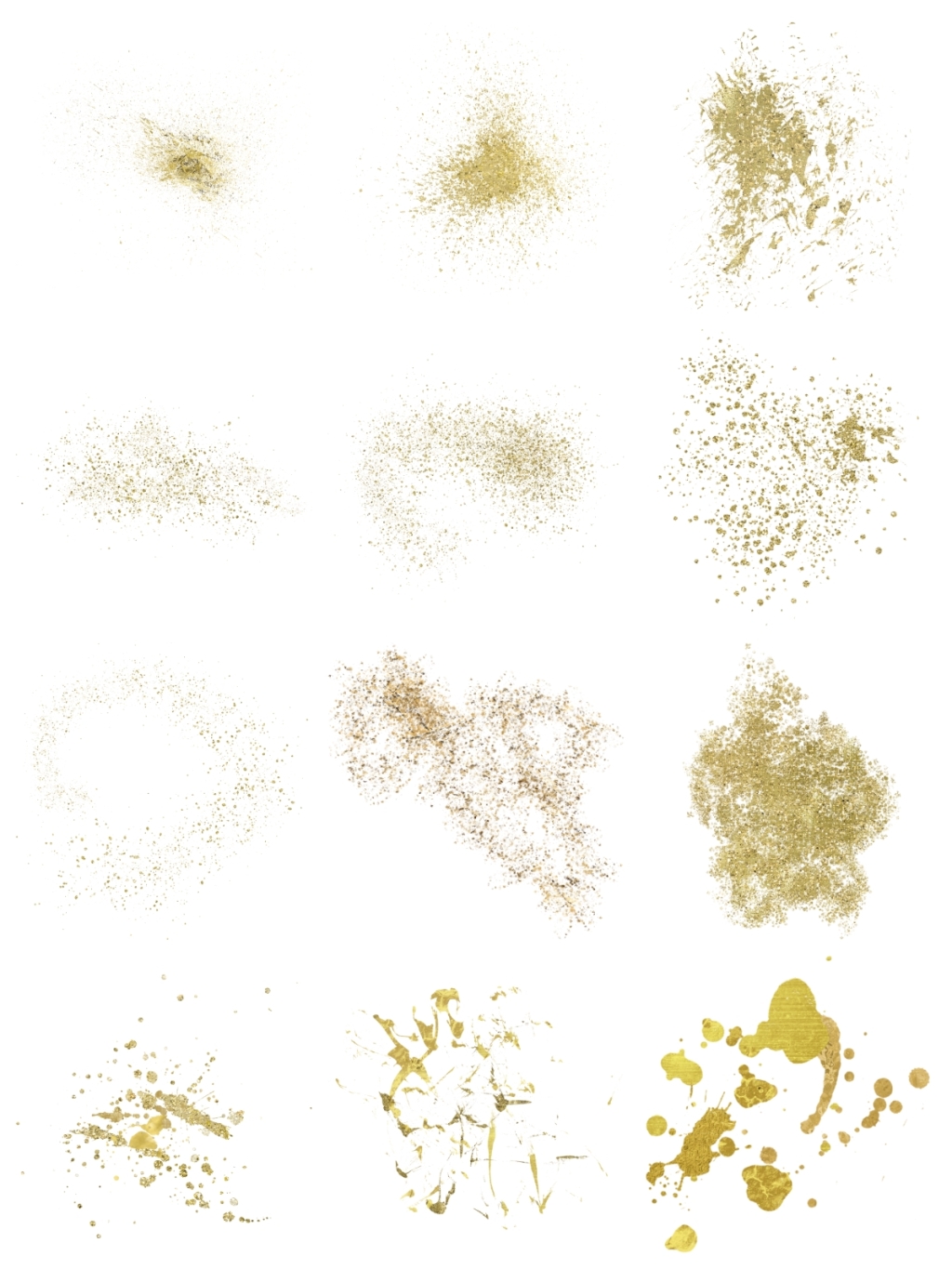 12个金沙墨迹素材