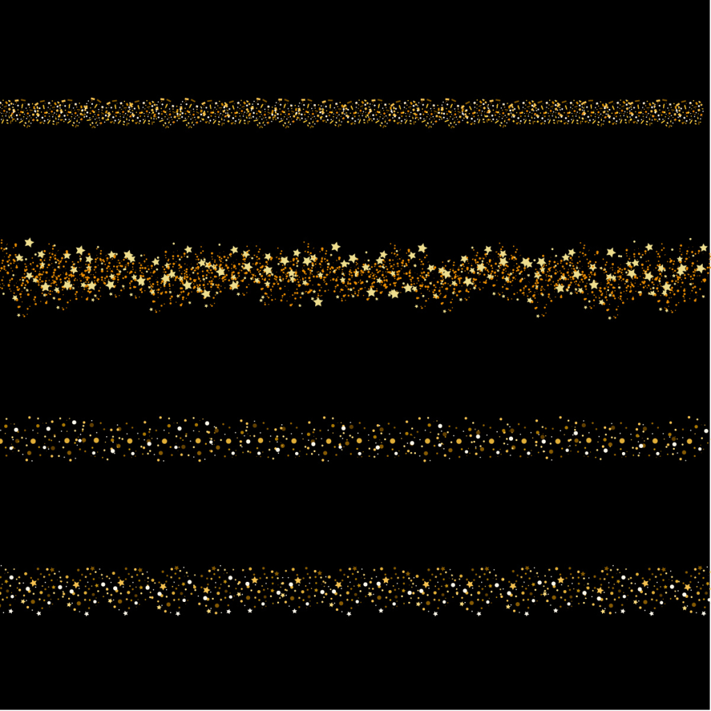 4个金色星条素材