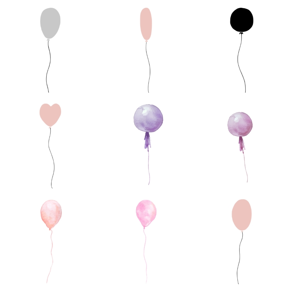 9个手绘气球素材