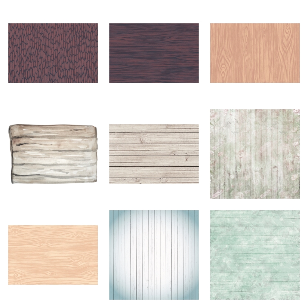 9个手绘木板素材