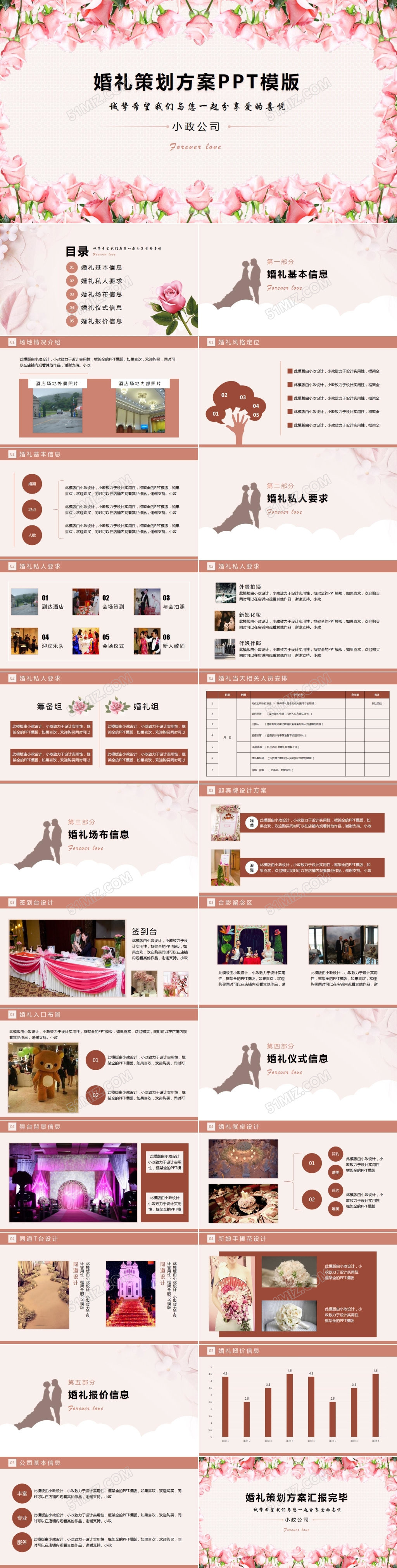 公司婚礼策划方案PPT模版
