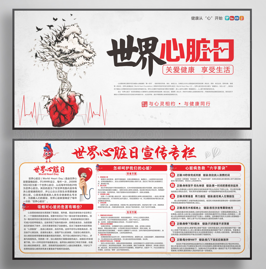 世界心脏日宣传栏展板
