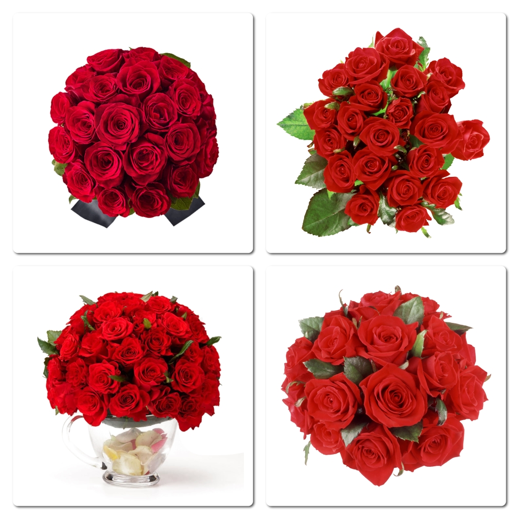 红色玫瑰花束png素材