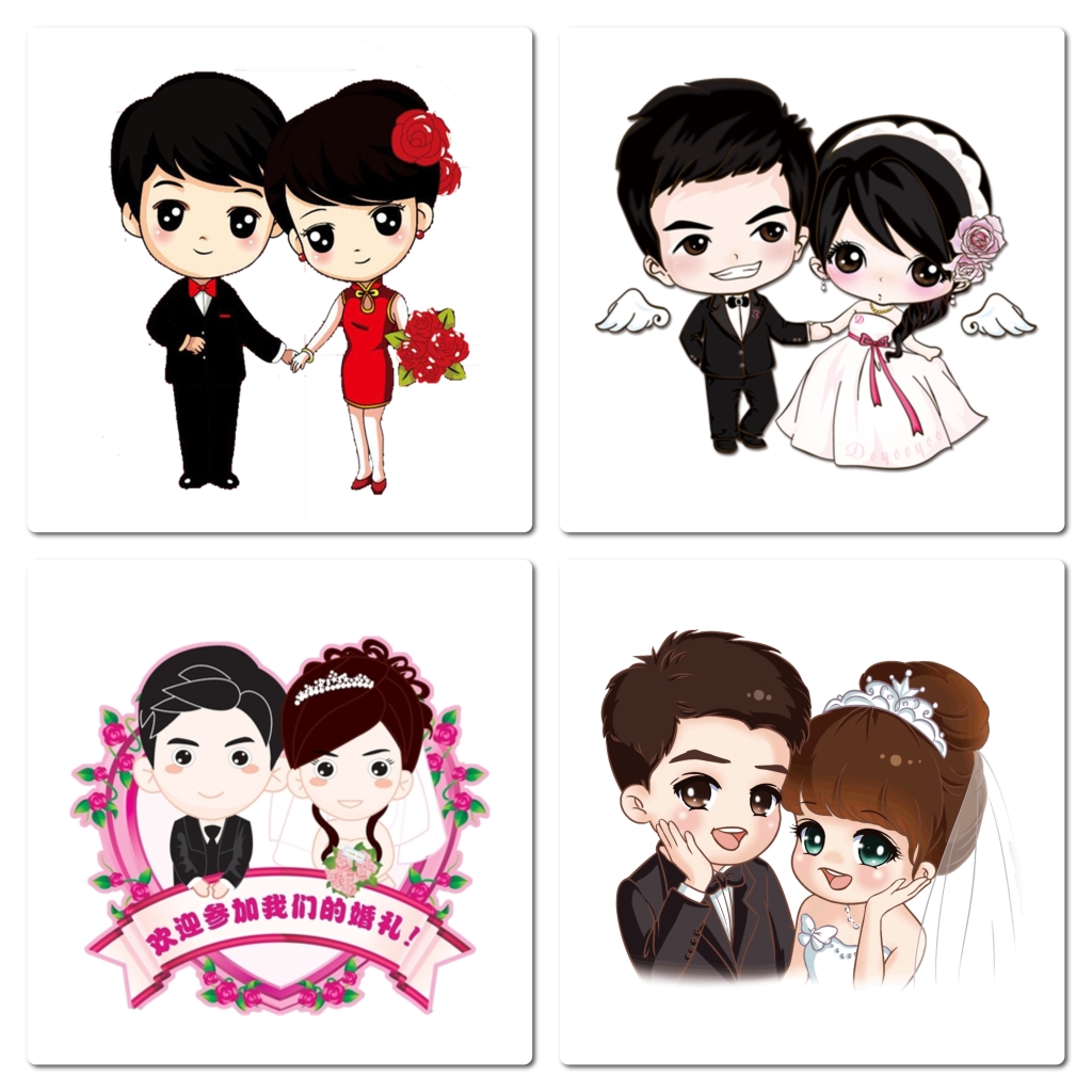 新郎新娘婚礼人物png素材