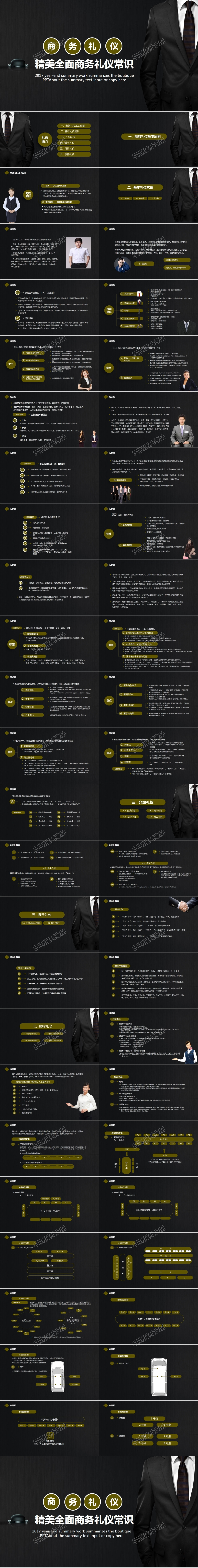 大气全面实用商务礼仪培训PPT模板