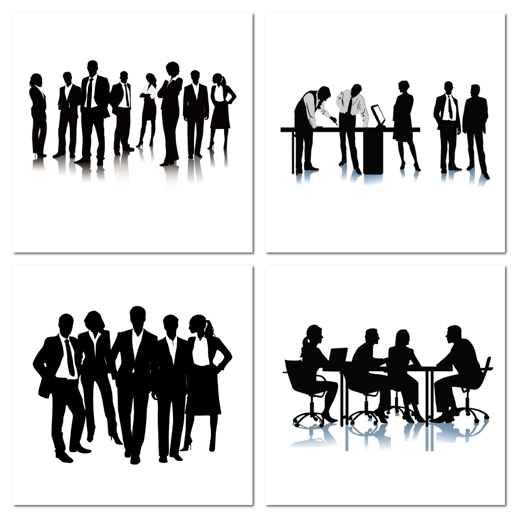 商务人物剪影素材