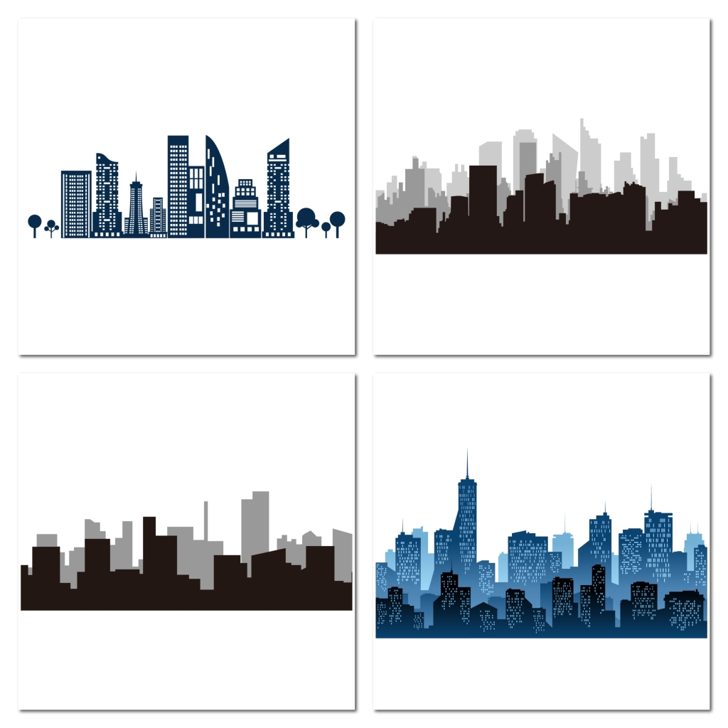 城市都市建筑剪影素材