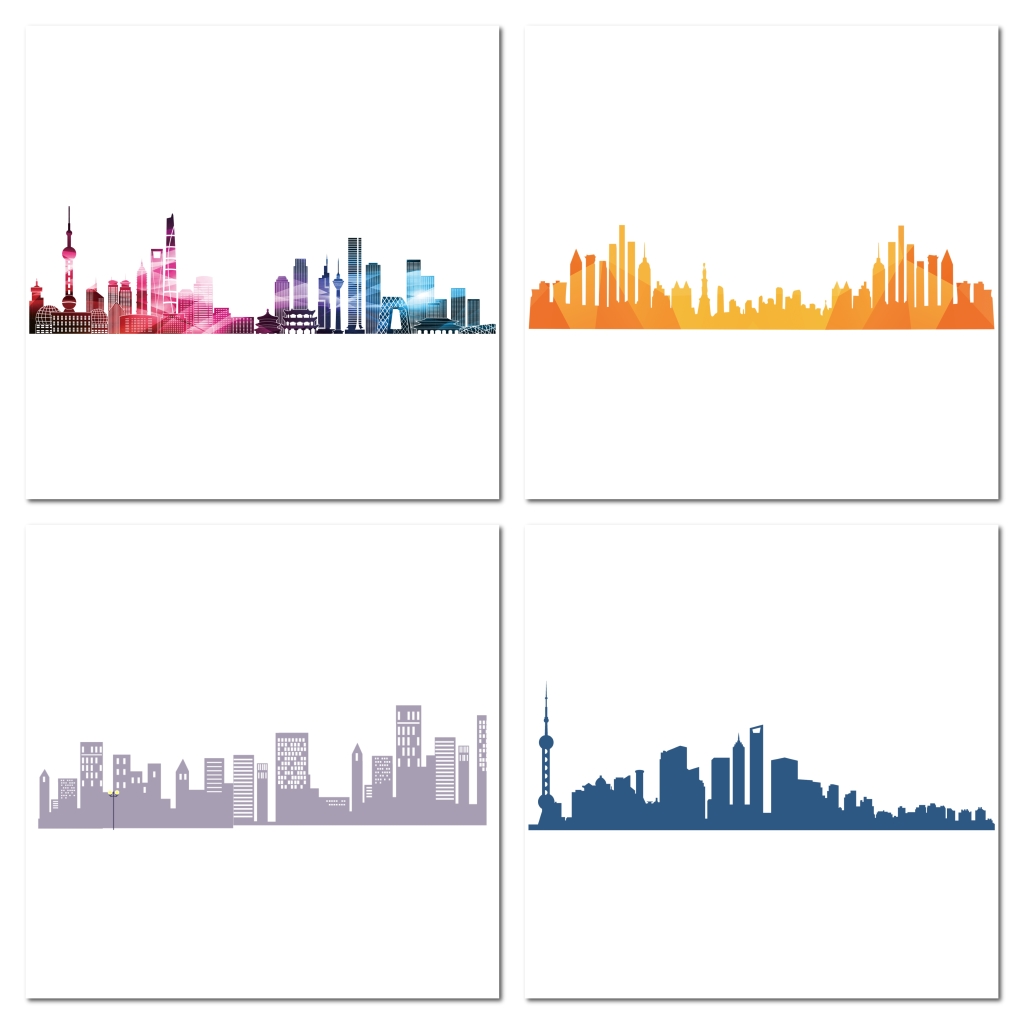 城市都市建筑剪影素材
