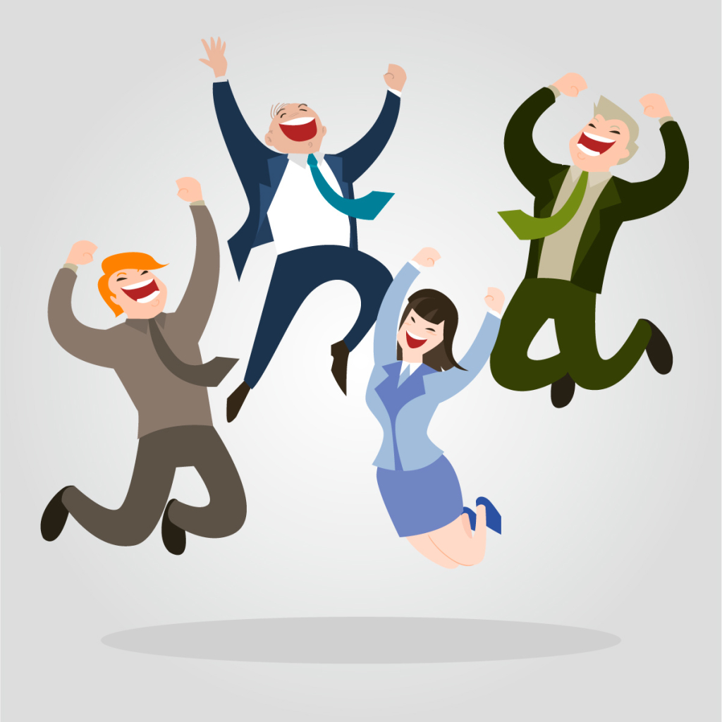 跳跃欢呼人物素材