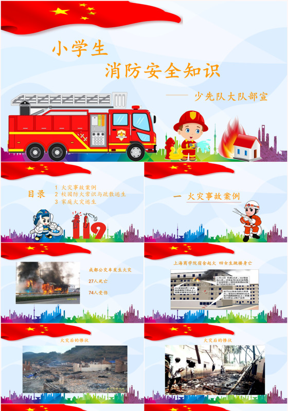 小学生消防安全知识ppt培训