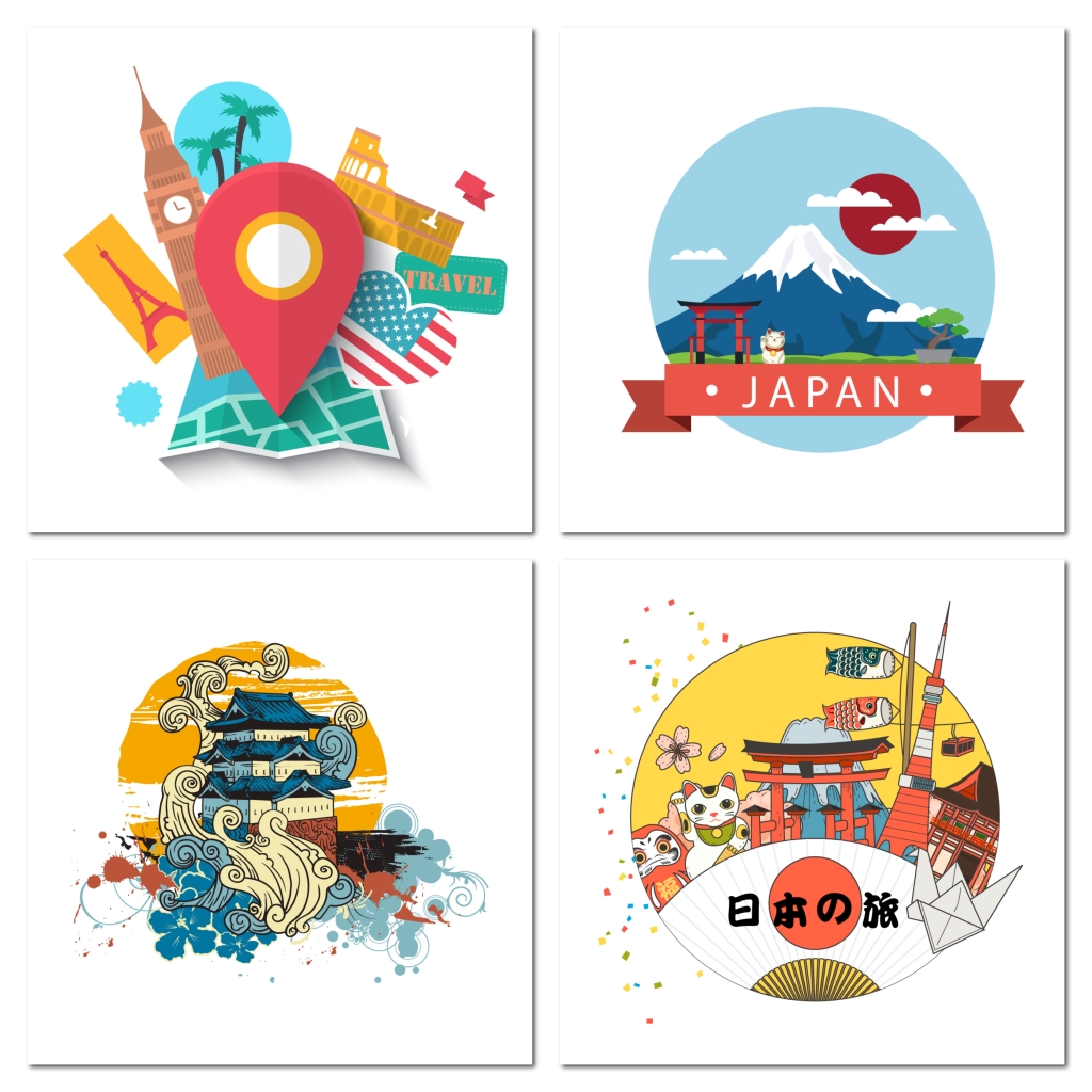 日本旅行旅游装饰素材