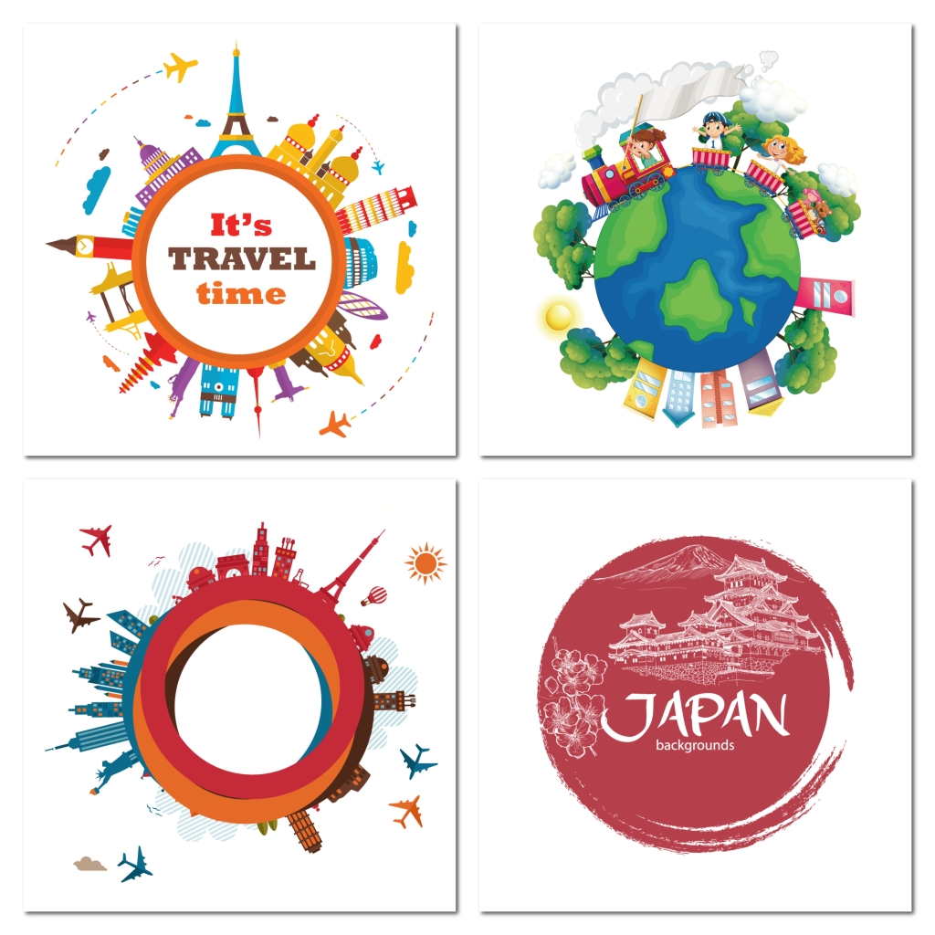 环球旅行旅游地球装饰素材