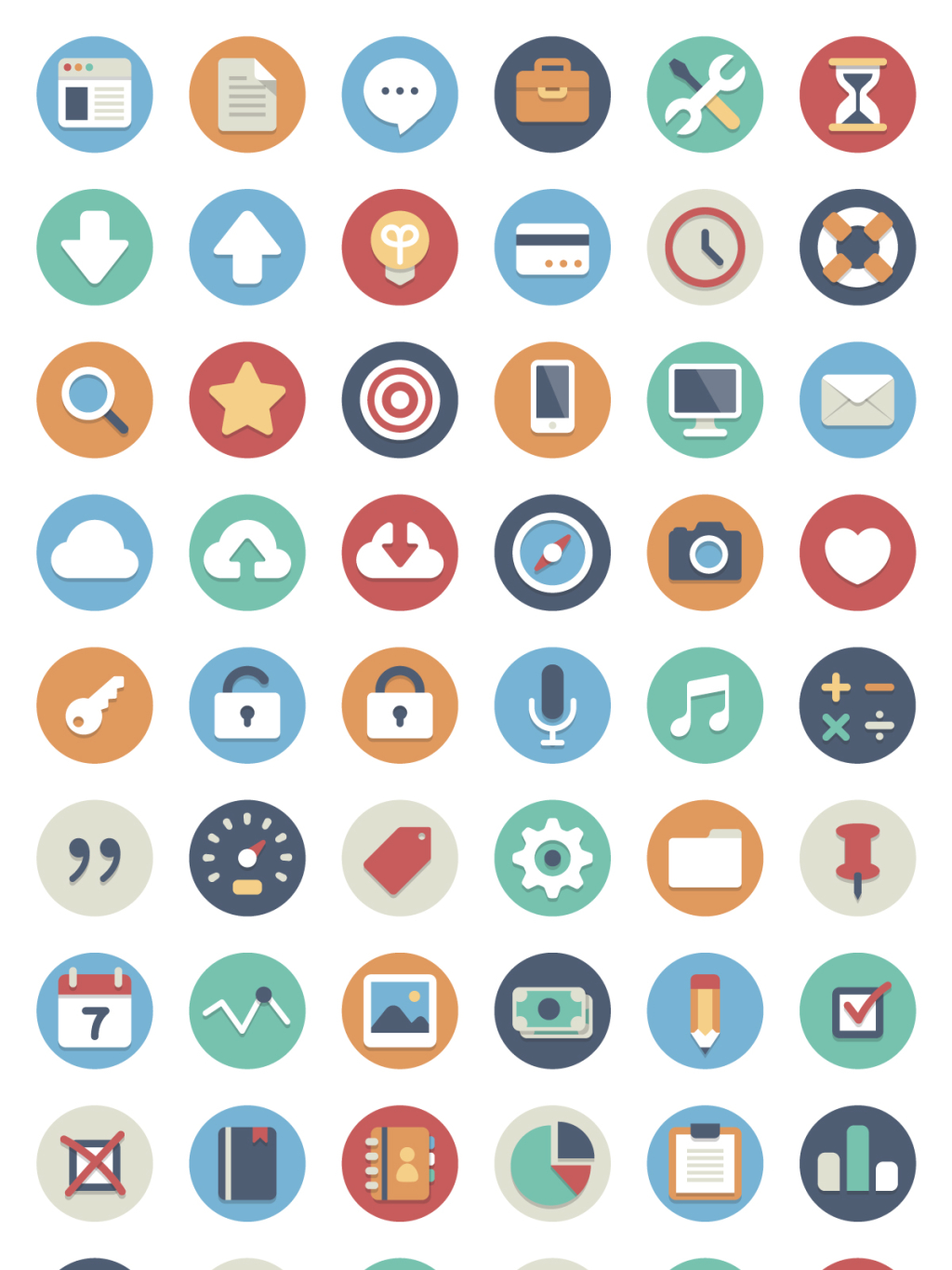 90个彩色超实用ICON图标