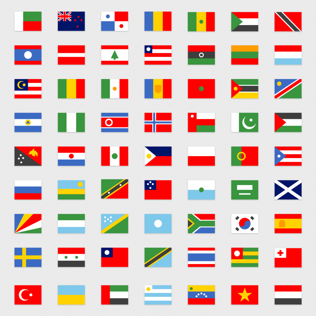 63个ICON旗子图标素材