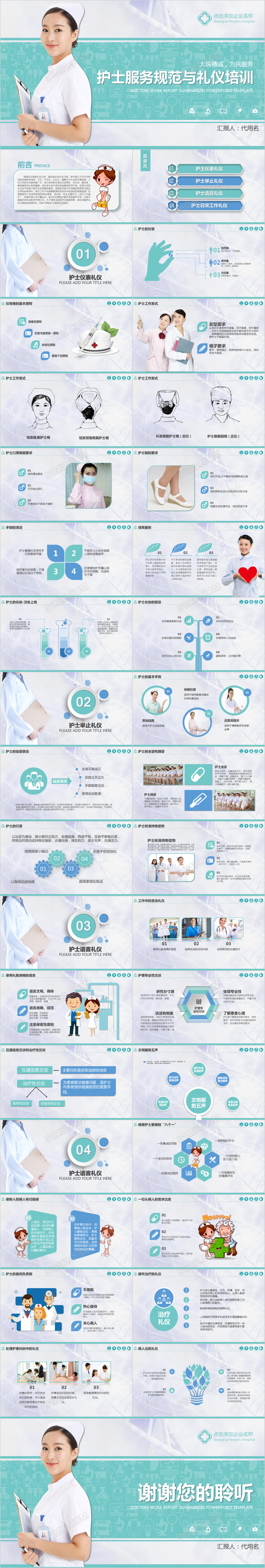 护士服务规范 护士礼仪 护士培训 医疗培训 品管圈 培训讲座