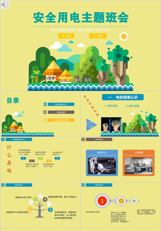 小学生幼儿园用电安全主题班会ppt