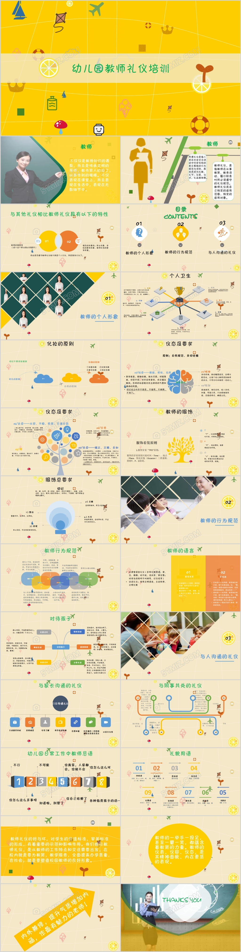 幼儿园教师礼仪培训课件新教师培训PPT模板