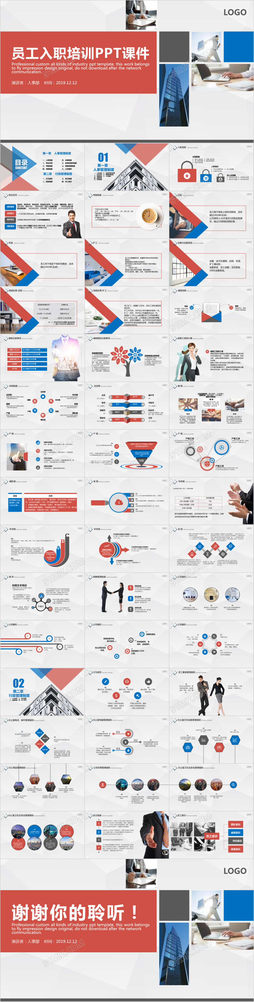 企业新员工入职培训员工手册ppt模板