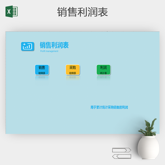 销售利润统计表格模板excel
