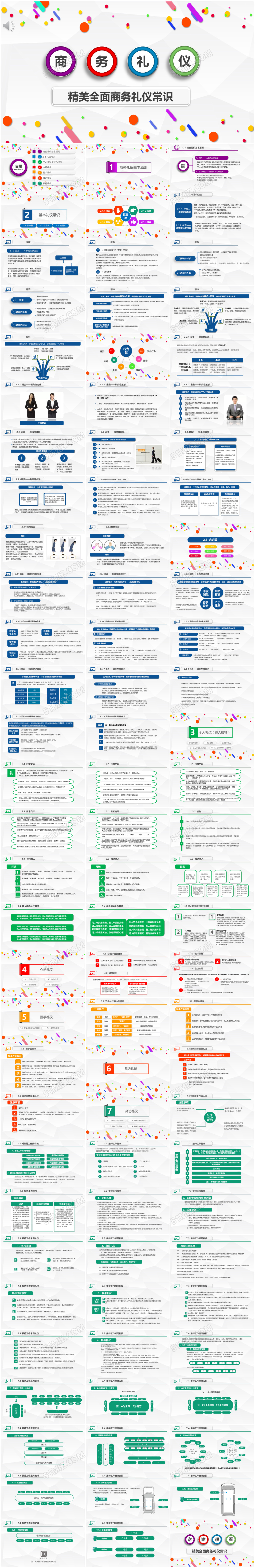 框架完整系统高端大气商务礼仪职场礼仪PPT模板