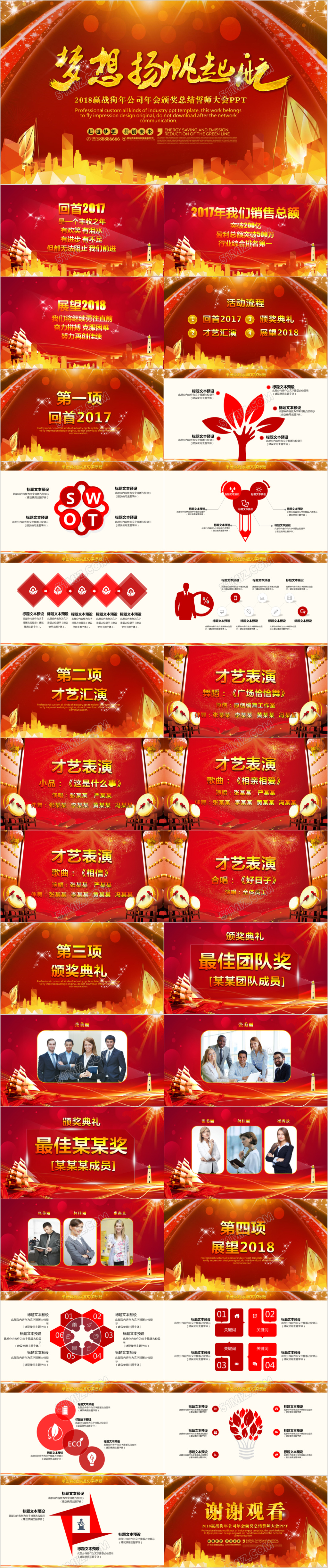 2019赢战狗年公司新年年会动员大会总结誓师大会年会总结