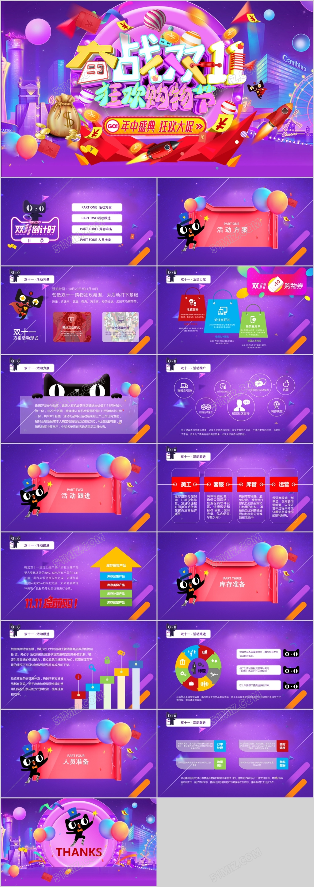 双十一电商活动策划方案PPT模板