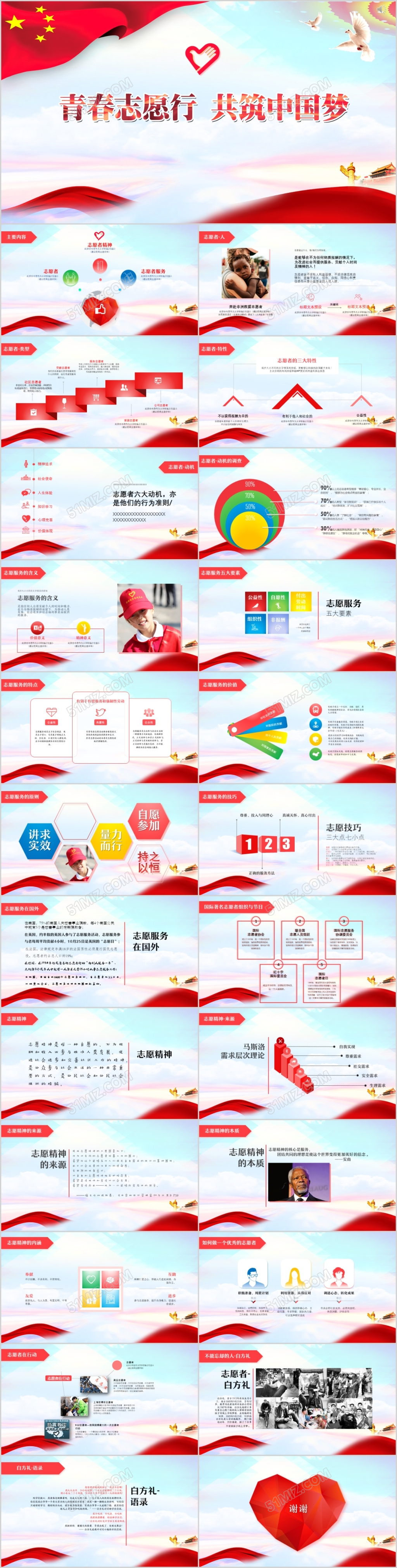 青春志愿者行共筑中国梦国际志愿者日ppt