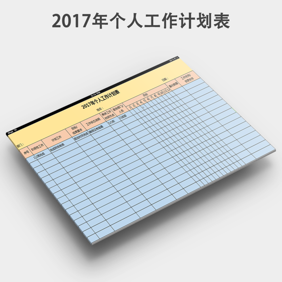 2017年个人工作计划表